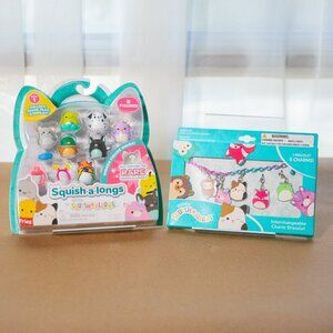 NEW ~ SQUISHMALLOWS Squish-a-Longs + Interchangeable Charm Bracelet, NEW NIB